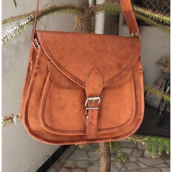 Pravá Kůže Ramenní Hippie Tote Bag Vintage Messenger Dámská Crossbody