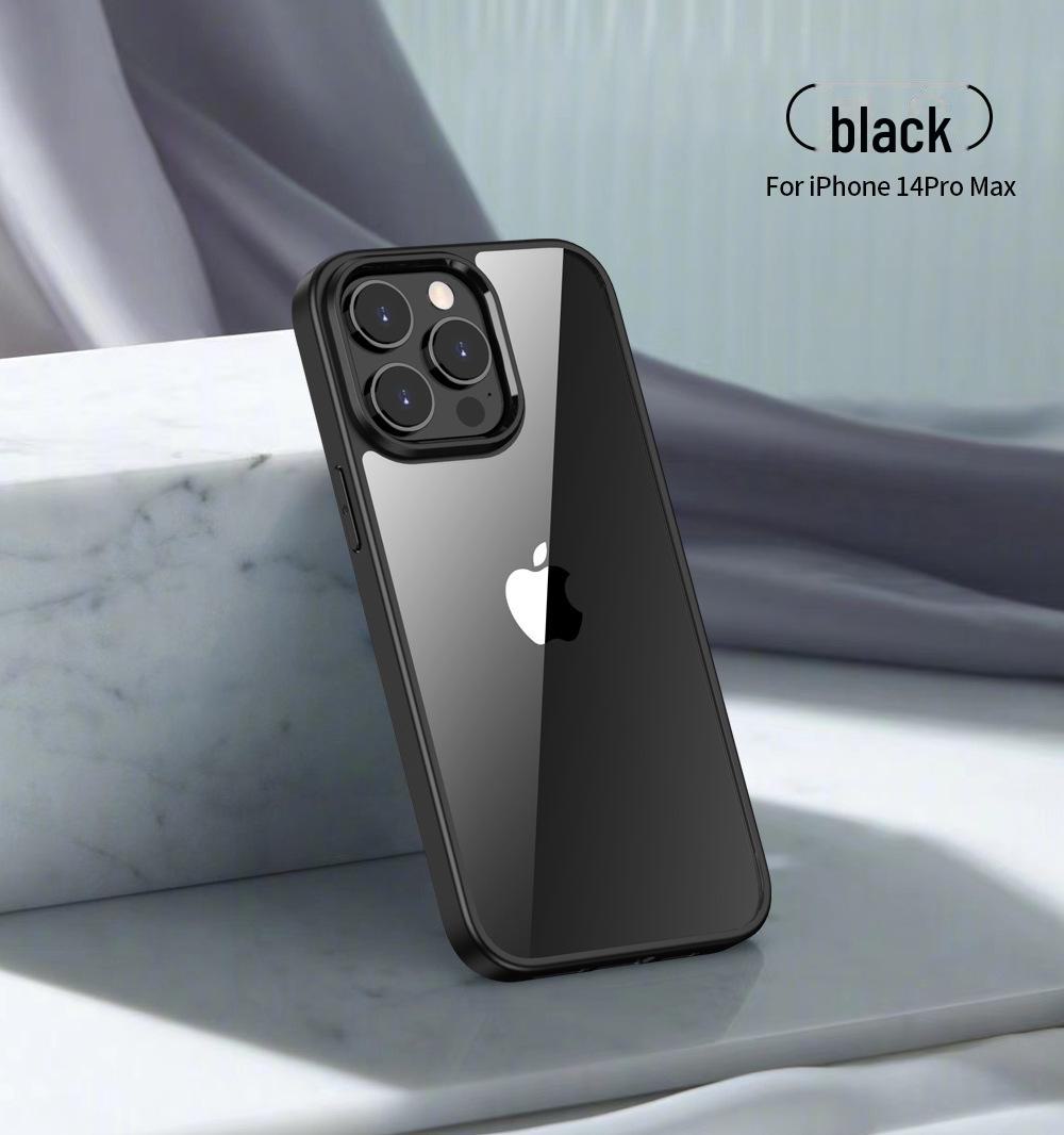 

«Прозрачный защитный чехол для iPhone 14/14 Pro/14 Pro Max от падения» iPhone 14 чёрный