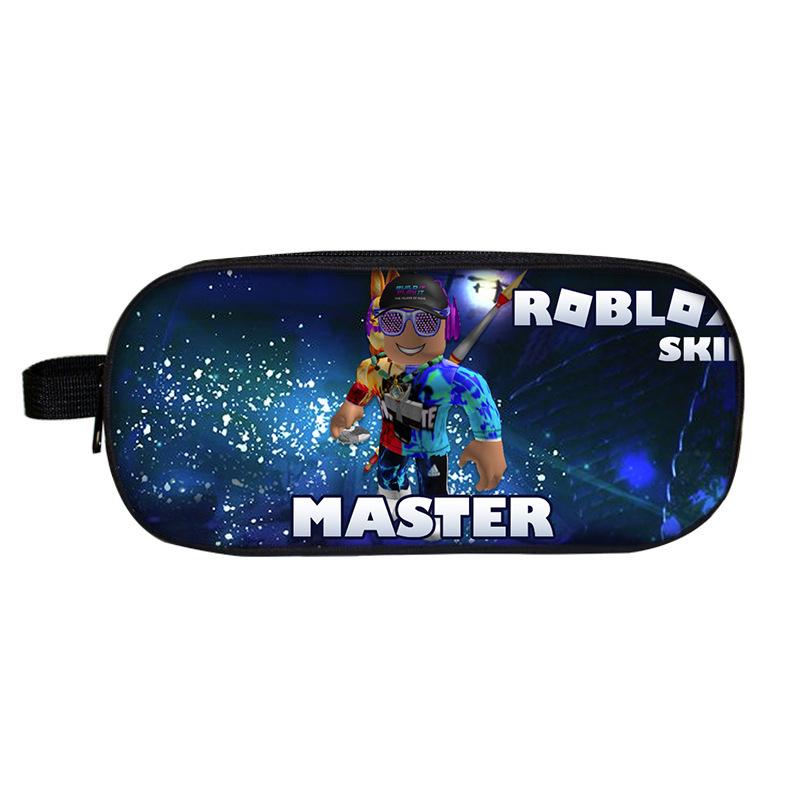 Roblox Double-Layer Pencil Case for School Students - Cartoon Fashion Stationery Box