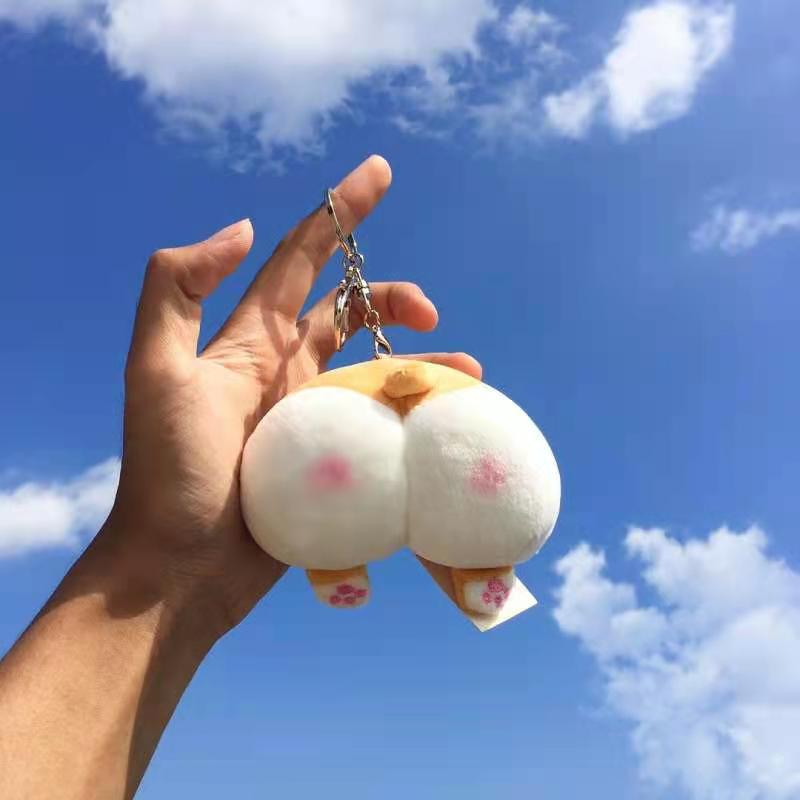 Cute Peach Butt Corgi Butt Small Doll Pendant Plush Pendant Butt Doll Keychain Bag Pendant