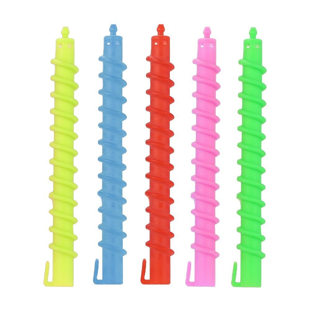 20pcs Hollow Spiral Hair Roller Spiral Plastic Spiral Rod Spiral Hair Perm Rod Barber Hairdressing