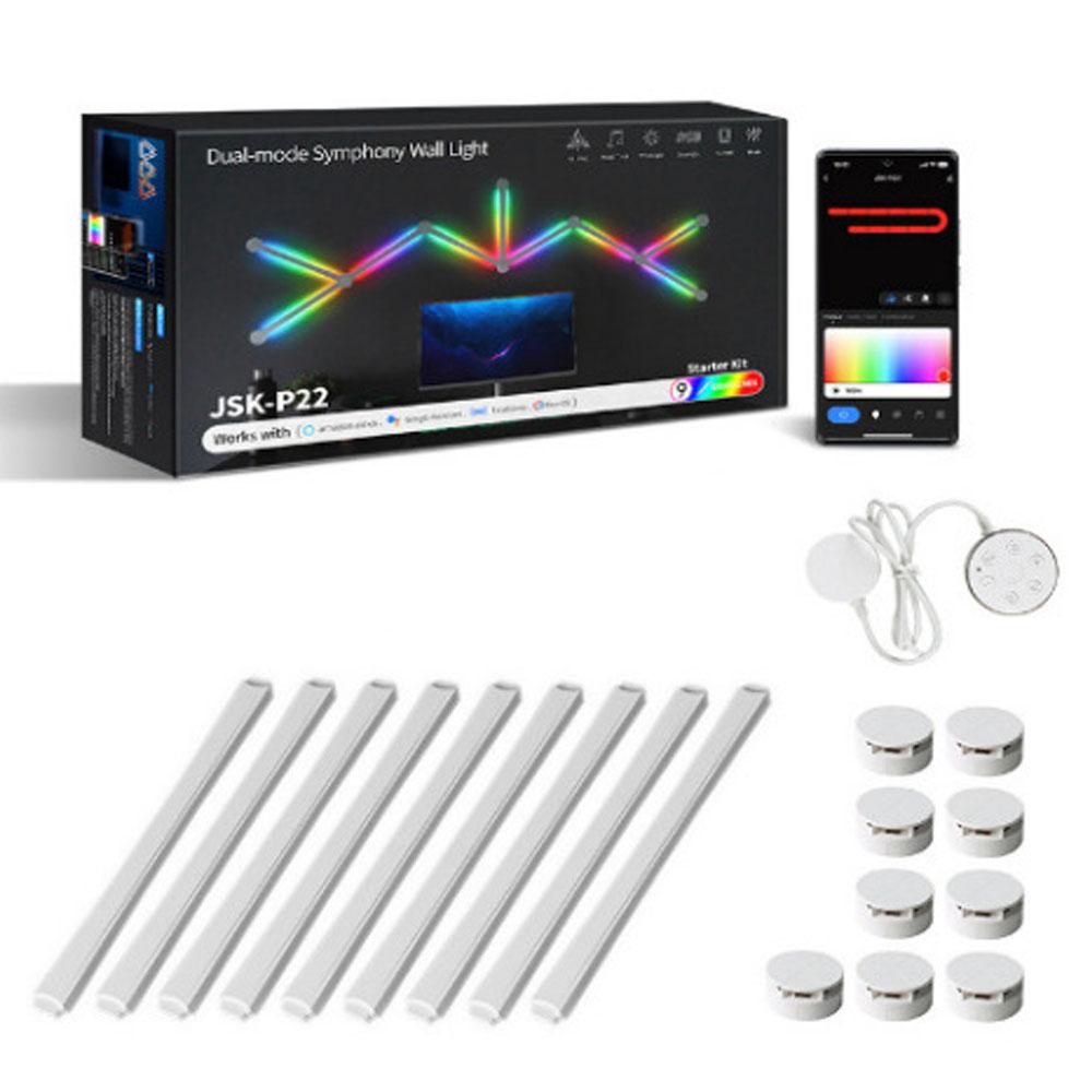 5V USB Smart Splicing RGB LED Night Light DIY Indoor Wall Decorate Atmosphere Wall Lamp Creative Sound Pickup LED Quantum Light