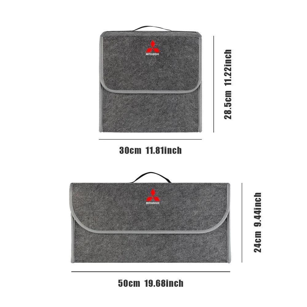 Center Hub Cap Car Soft Felt Storage Bag Organizer Cars Foldable Trunk Car for Mitsubishi ASX Sport Attrage Lancer L200 Pajero