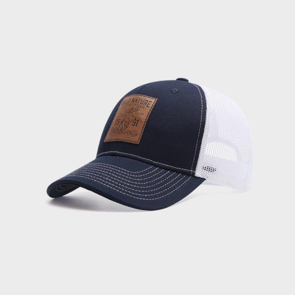 Summer Animal Elk Baseball Cap Women Men Patch Snapback Mesh Hat Casual Breathable Unisex Street Hip-hop Sunscreen Trucker Cap