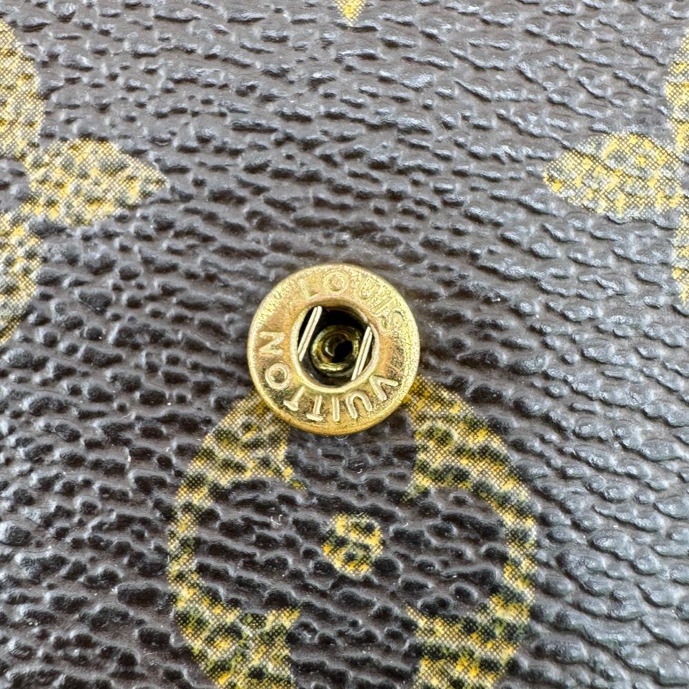 LOUIS VUITTON M61215 Monogram leather Portefeuille International Purse Sunburn leather Women Used