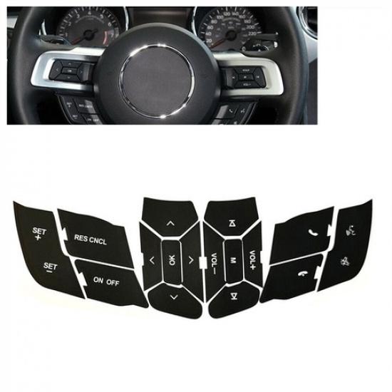 Steering Wheel Control Button Repair Decals Stickers For Ford Mustang 2015-2018