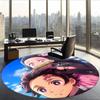 Nezuko (1) Round Office Rug Decorative Floor Rug for Office Bedroom Living Room and Home Space
