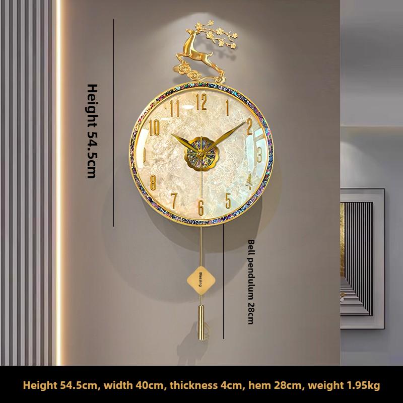 

Высококачественные легкие роскошные настенные часы для современной гостиной, бытовые атмосферные часы, креативные подвесные часы Advanced Sense без перфорации