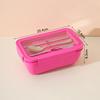 Microwave-Safe Bento Box With Leakproof Lid Dual Compartment Office Lunch Student Meal Prep Travel