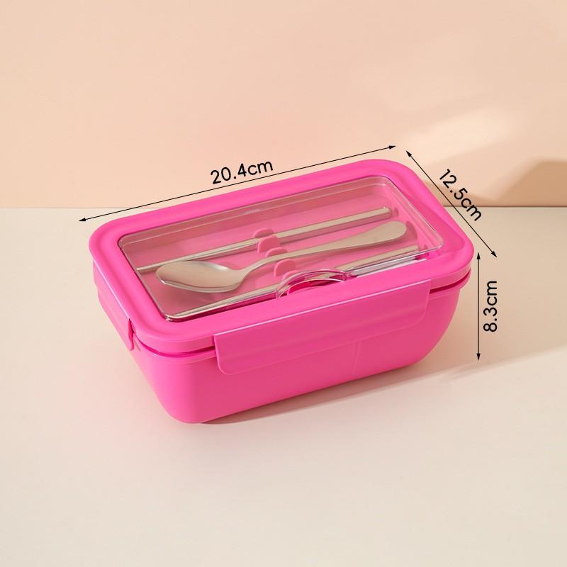 Microwave-Safe Bento Box With Leakproof Lid Dual Compartment Office Lunch Student Meal Prep Travel