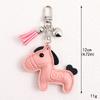 Cartoon Pu Leather Horse Key Chain Heart Zodiac Pony Bag Hanging  Year of The Horse