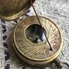 Brass Pocket Compass W/sundial  Compass  Handmade Compass  Nautical Compass  Gifts for Him