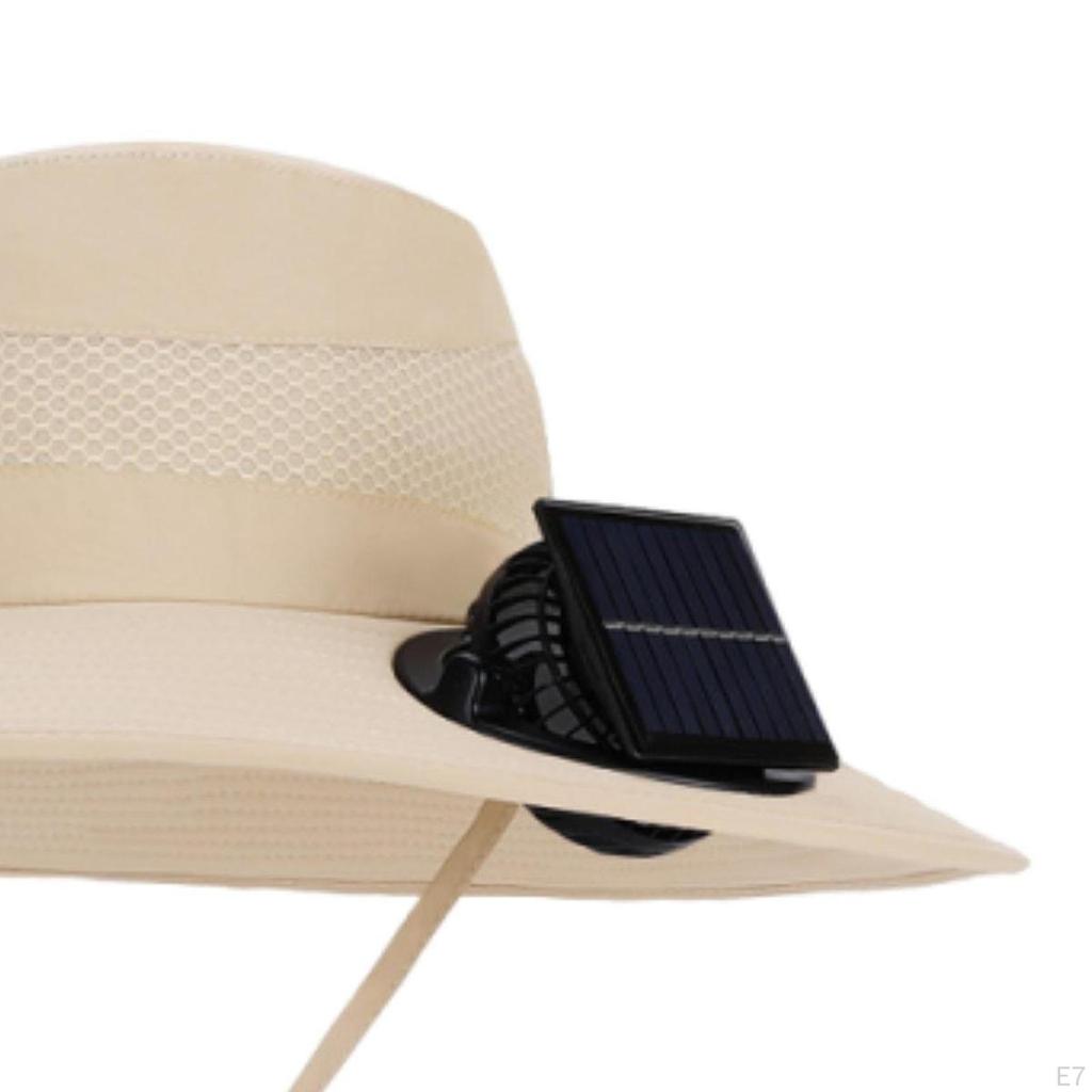 Adjustable Bucket Hat with Solar Fans for Outdoor Activities