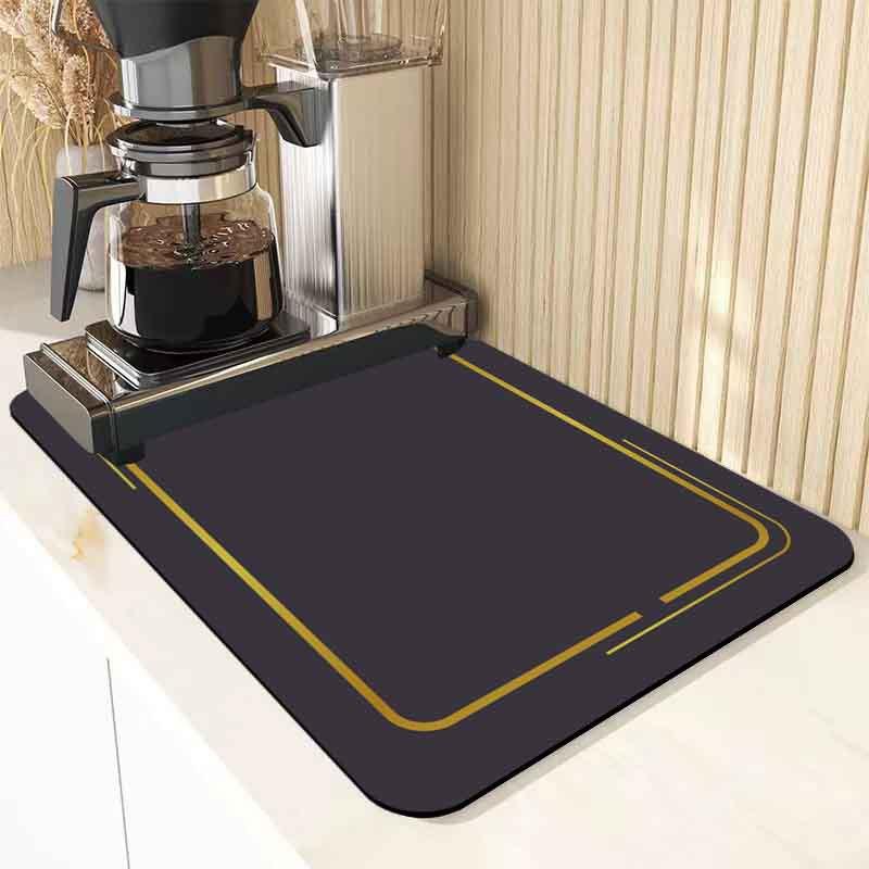 1pc Solid Color Drying Mat Non-Slip Absorbent Mat Tableware Kitchen Counter Drain Mats Placemats for Table