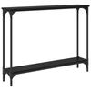 Console Table with Shelf Black Oak Effect 100 X 22.5 X 75 Cm