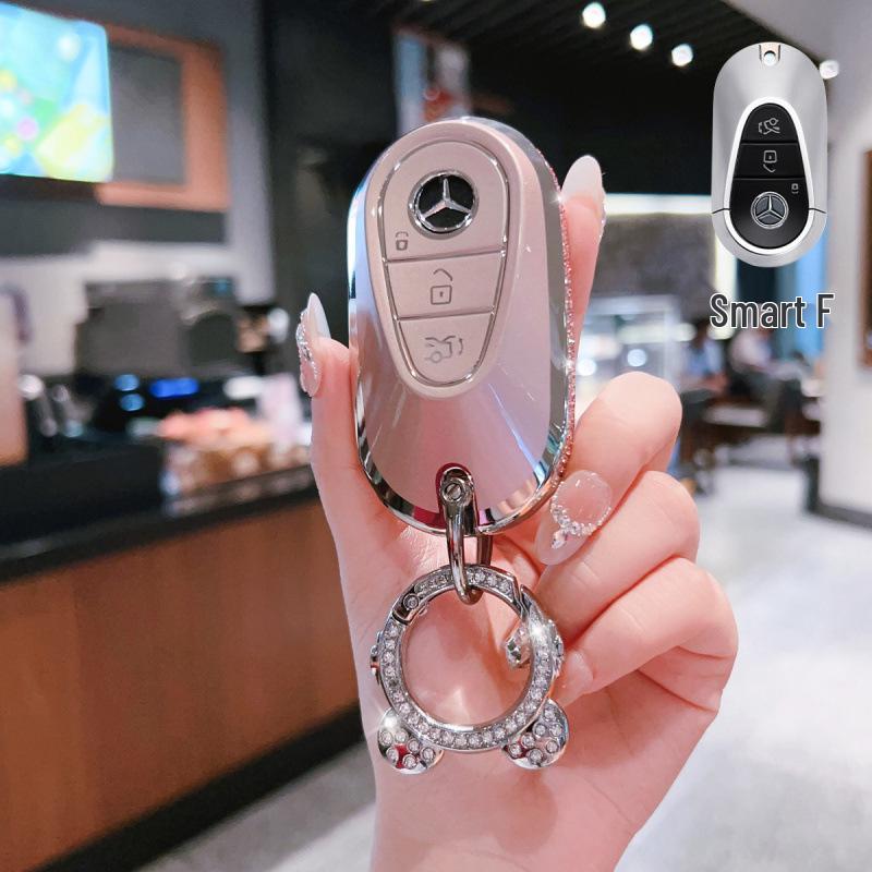 Mercedes Key Case for C-Class (C260L, C200L), E-Class (E300L), GLC 300, S-Class (S400L) - Secure and Stylish Key Holder.