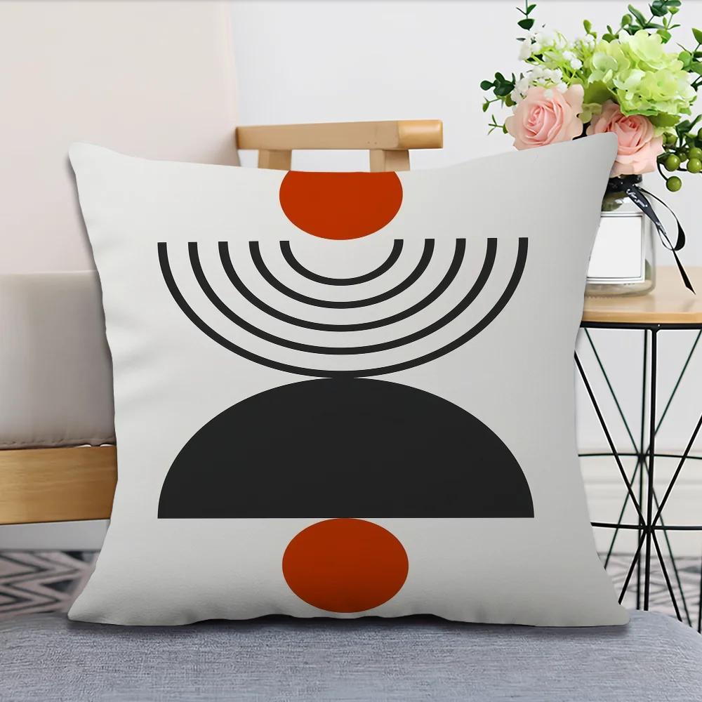Abstract Geometric Nordic Style Soft Comfortable Pillow Case For Sofa Living Room Home Office Decor Protective Covers