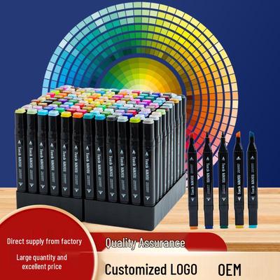Double-Headed Watercolor Marker & Highlighter Crayon Set for Children - Includes Paintbrush