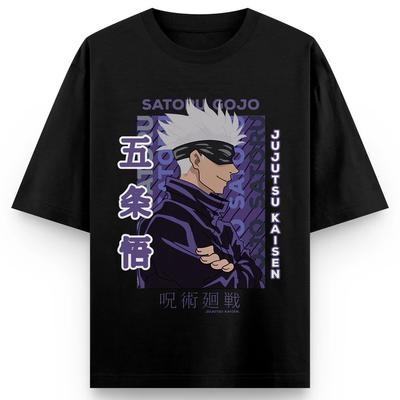 Jujutsu Kaisen Anime Gojo Satoru Printing Cotton Tshirt Men and Women Harajuku Casual Loose Summer Anime Peripheral Clothing