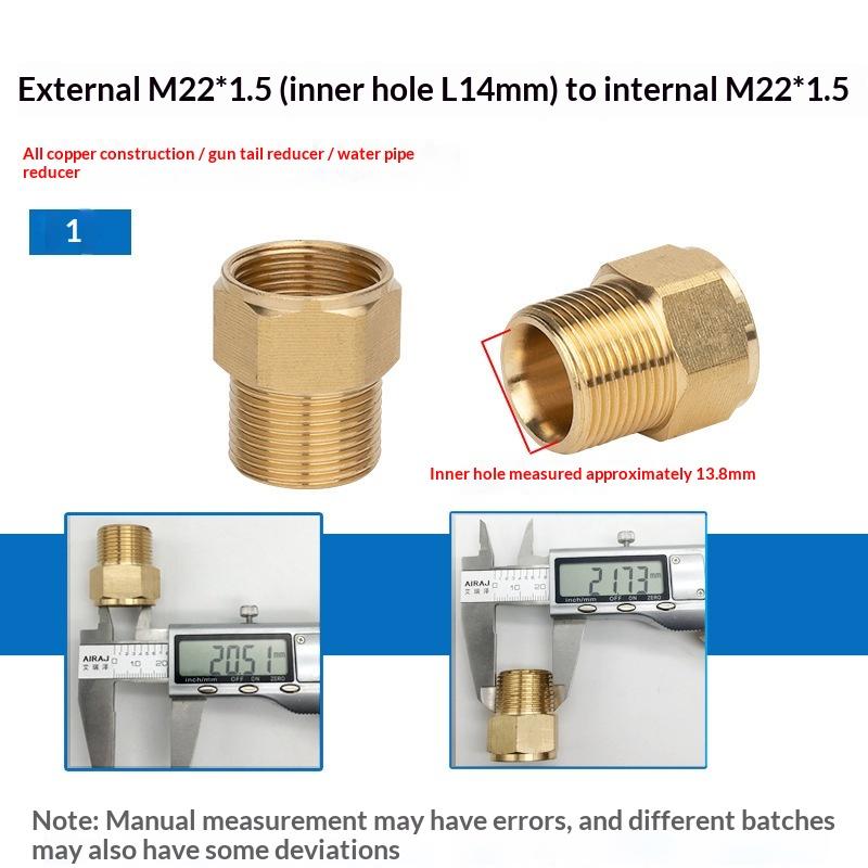 Neuer 1 Stück Adapter für männliche und weibliche Anschlüsse, F/M Schlauchtülle Schlauchverbinder, Langlebiges Messingrohrfitting 3/8" 1/4" M14 M18 M22 Gewinde