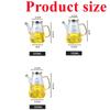 500/700/900ml Home Creative Glass Diamond Oil Bottle with Scale and Handle Kitchen Soy Sauce Vinegar Condiment Storage Container