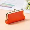 Secure Closure PU Buckle Coin Purse Large Capacity Lipstick Storage Bag  Evening Out