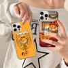Cartoon Funny G-Garfield Phone Case For Iphone 17 16 15 14 13 12 11 Pro Max Plus Silver Laser Satin Aurora