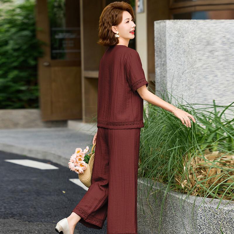 Women's Lightweight Elegant Blouse & Wide-Leg Pants Set