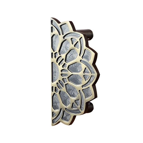 Türgriffpaar aus Messing im Mandala-Stil, 15,24 cm, Türdrücker für Haupttür, Griffe Standard, 2 Stück