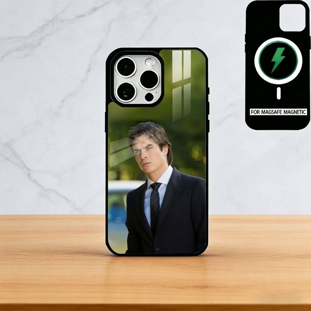 D-Damon Salvatore Phone Case For iPhone17,16,15,14,13,12,11 Plus,Pro Magnetic For Magsafe Wireless Charging