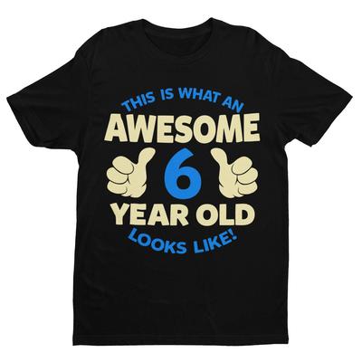 Camiseta Genial de 6 Años, Regalo de Sexto Cumpleaños para Niños