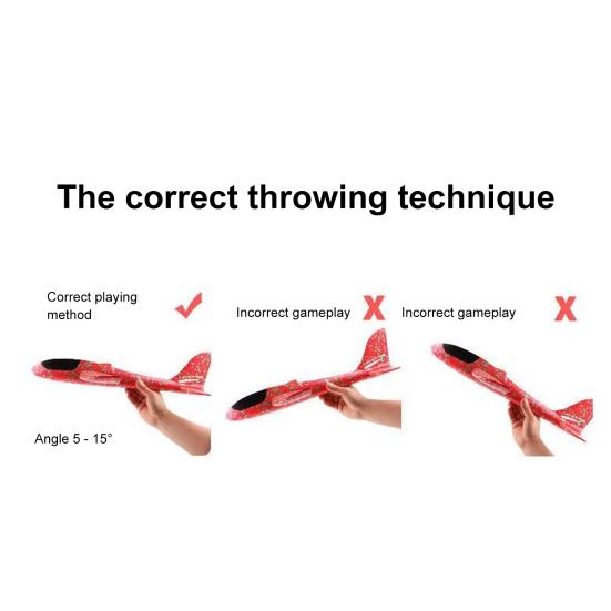 Large Foam Glider with Loop Roll Capability Hand Throw Airplane Toy for Kids Outdoor Flying Toy for Boys Girls Crash-Resistant Outdoor Toy for