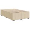 Box Spring Bed with Mattress Cream 120 x 200 cm Fabric