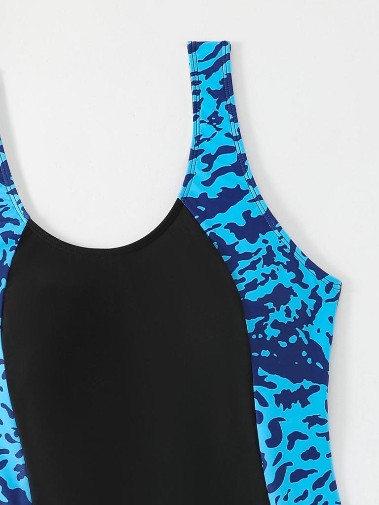 New 2026 European & American Plus Size Women's One-Piece Surfing Swimsuit