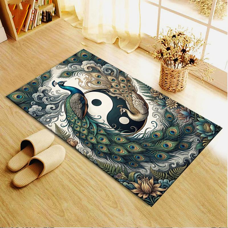 2025 New Peacock Carpet Rug for Living Room Bedroom Home Sofa Decoration,Kids play Non-slip Floor Mat119