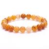 New European & American Style Cross Bracelet, 8MM Natural Stone Beaded Fashion Accessory