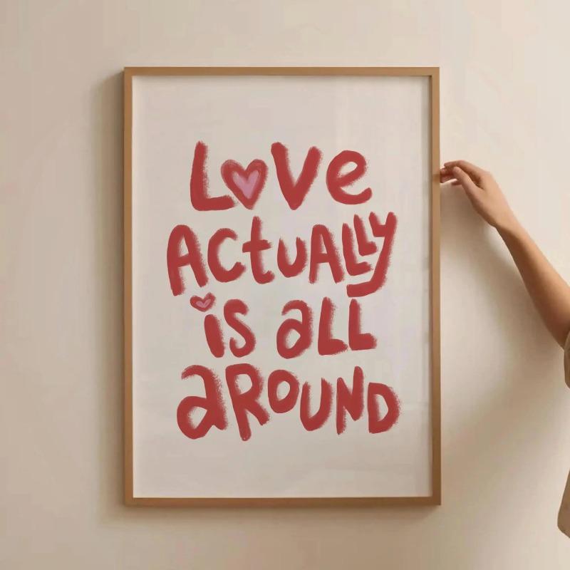 1pc Retro Trendy Aesthetic Poster Apartment Decor Typography Hand Written Quote Wall Art Digital Livingroom Dining Room Kitchen