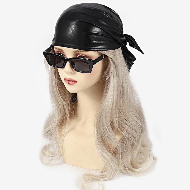 Y2K Liquid Silver Punk Leopard Print Cool Snake Print Hip-Hop Style Metallic Retro Style Headwear Music Festival Outfits 45x90cm