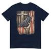 American Usa Flag Christian Cross Patriotic (On Back) Tshirt