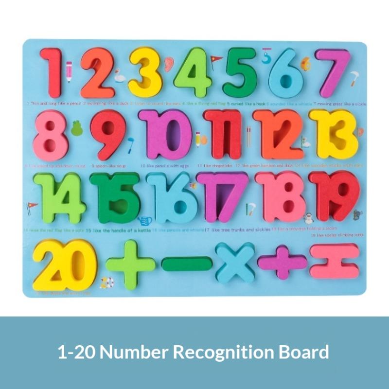 Wooden Puzzles For Toddlers Alphabet & Number Matching Games Montessori Learning Toys For Early Educational