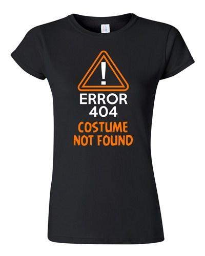 Junior Costume Error 404 Not Found Halloween Orange Funny Humor DT T-Shirt Tee Unisex T-Shirt S