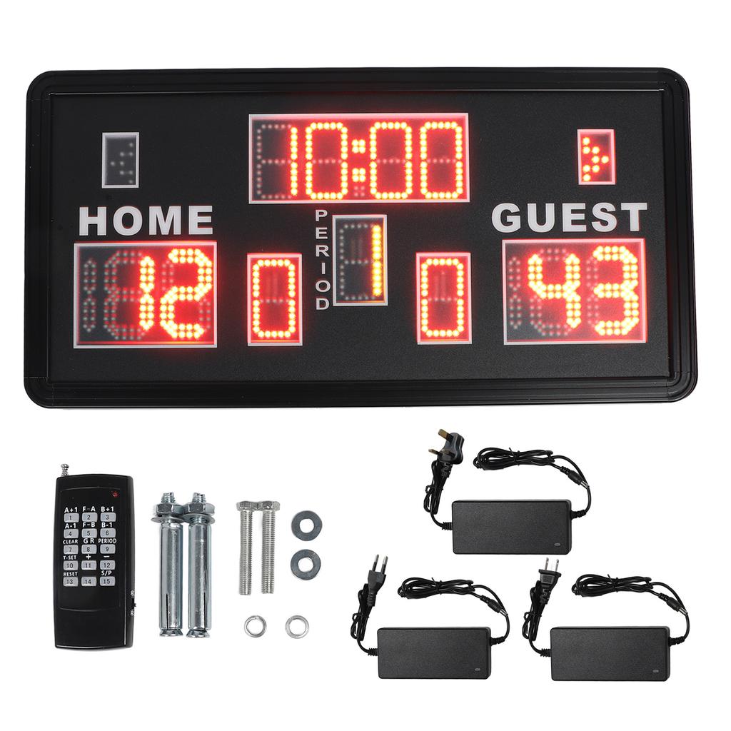 Electronic Basketball Scoreboard Timer LED Multifunctional Countdown Timer Clock Score Keeper 100 To