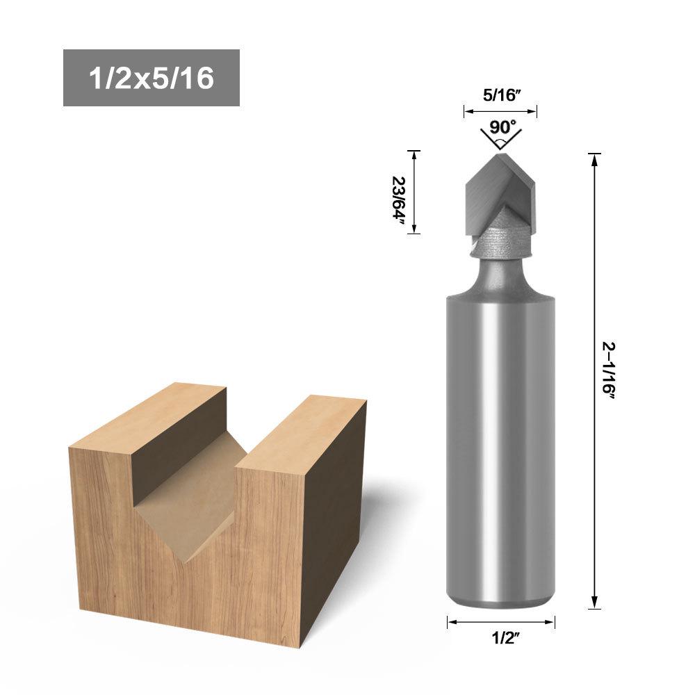 90° V-Shaped Router Bit: Woodworking Edge Trimmer for Aluminum-Plastic Panels