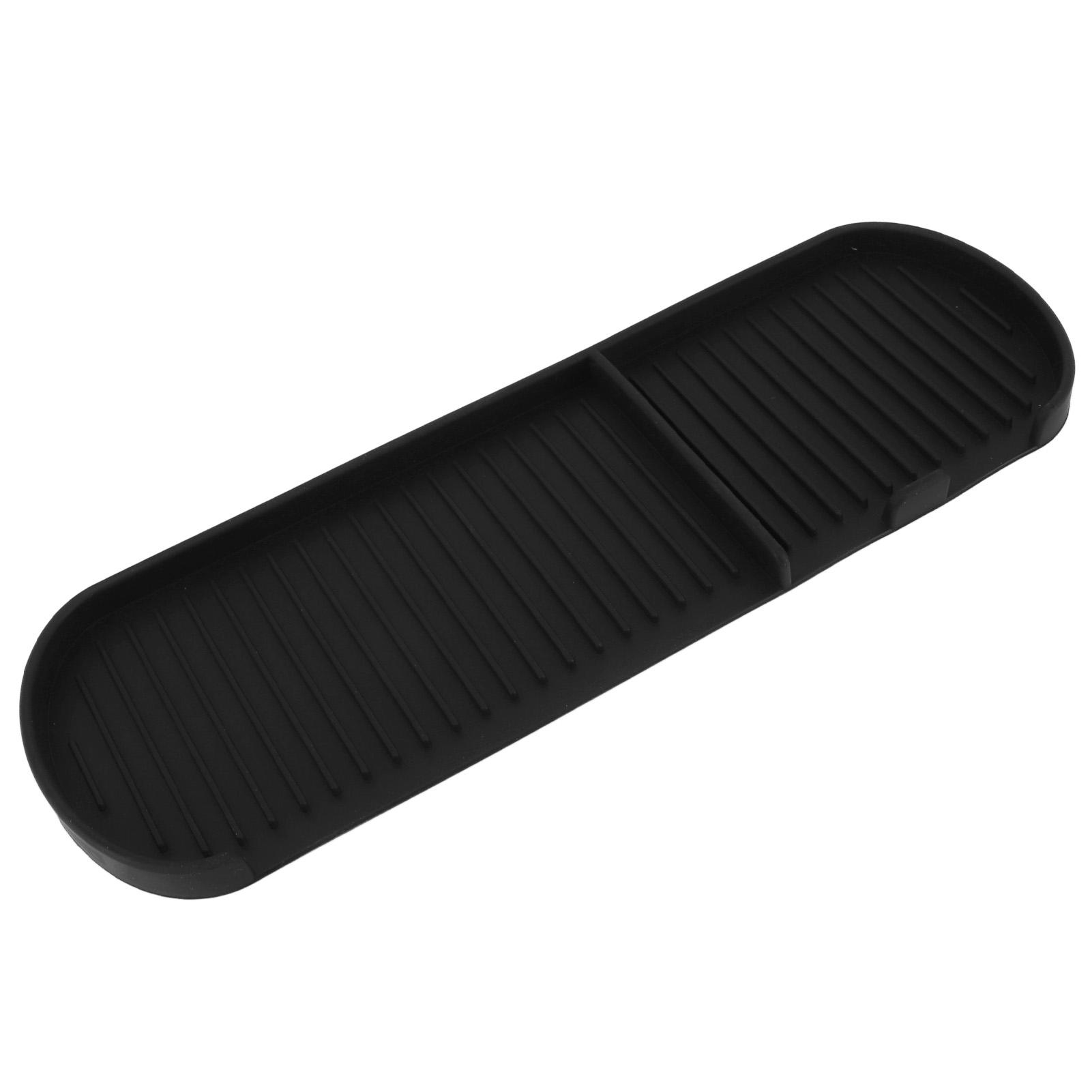 

Counter Silicone Drainage Tray Food Grade Skid Resistance Frosted Bottom Silicone Dish Drying Mat for Bathroom Black чёрный