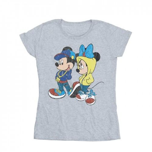 Disney Womens/Ladies Mickey And Minnie Mouse Pose Cotton T-Shirt