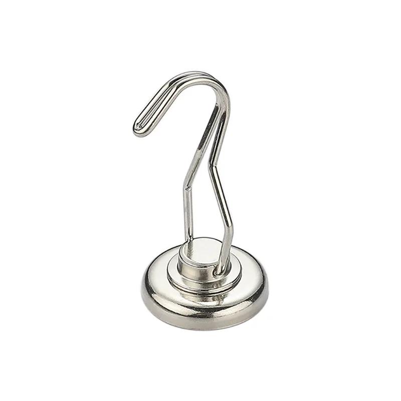 

Магнитный вращающийся магнитный крючок, сверхпрочный магнитный держатель для ключей, самоклеящийся магнитный крючок без перфорации на 360 градусов, присоска G25 Pull (0-25kg)