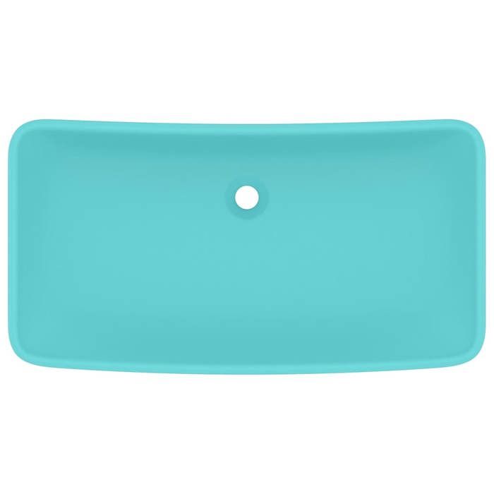 VidaXL Lavabo de Luxe Rectangulaire Vasque à Poser de Toilette Lave-mains de Salle de Bain Salle Cosmétique Maison Vert 146958