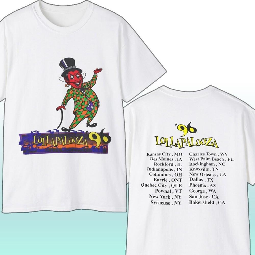 Vintage 1996 Lollapalooza White Unisex All size Shirt E773 Unisex T-Shirt