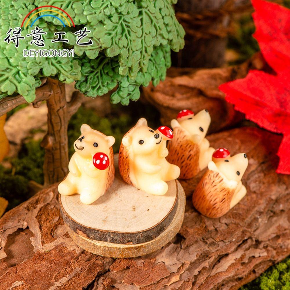 

Realistic Hedgehog Ornaments Cartoon Garden Decorations Hedgehog Mushroom Statue Balcony