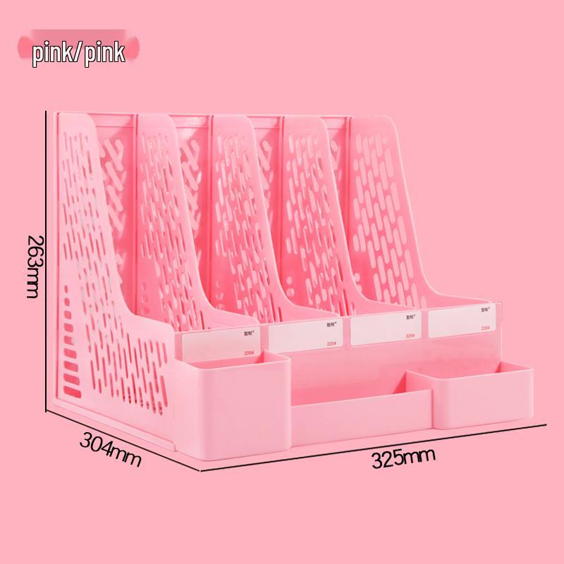 Four-Tier Desktop File Organizer with Storage Trays for Office Supplies